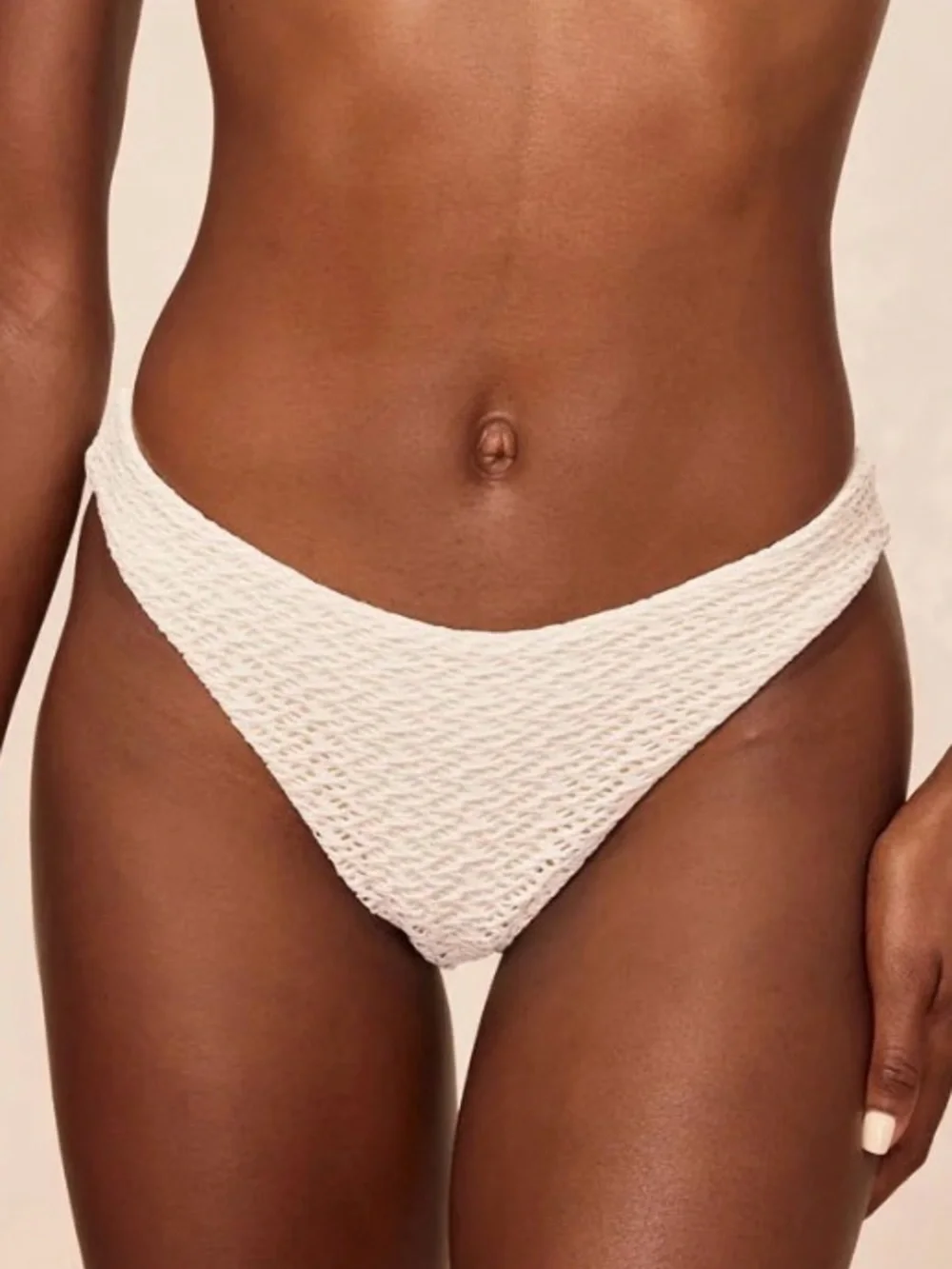 Monday Swimwear Ivory Crocheted Bikini